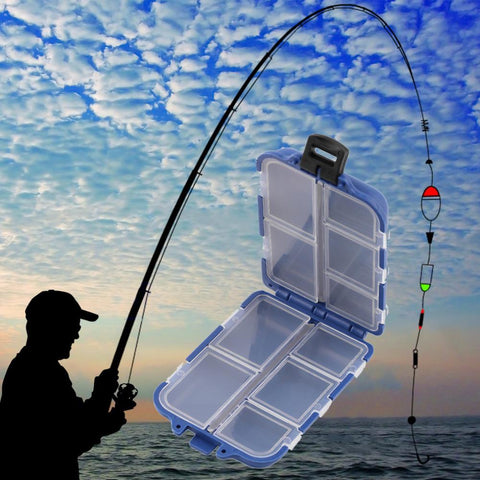 10 Compartments Storage Case Fly Fishing Lure Spoon Hook Bait Tackle Case Box Fishing Accessories Tools Wholesale