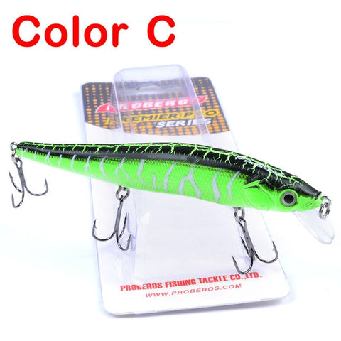 PROBEROS Minnow Fishing Lures Wobbler Crankbaits ABS Artificial Hard Baits For Bass Fishing Tackle With Hooks 3D Printing Pesca