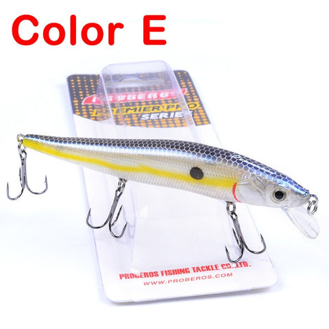 PROBEROS Minnow Fishing Lures Wobbler Crankbaits ABS Artificial Hard Baits For Bass Fishing Tackle With Hooks 3D Printing Pesca