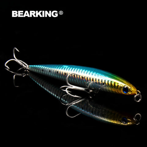 Bearking 1PC pencil 12.5cm 26g Hard Fishing Lure Crank Bait sinking Lake River Fishing Wobblers Carp Fishing Baits hot model