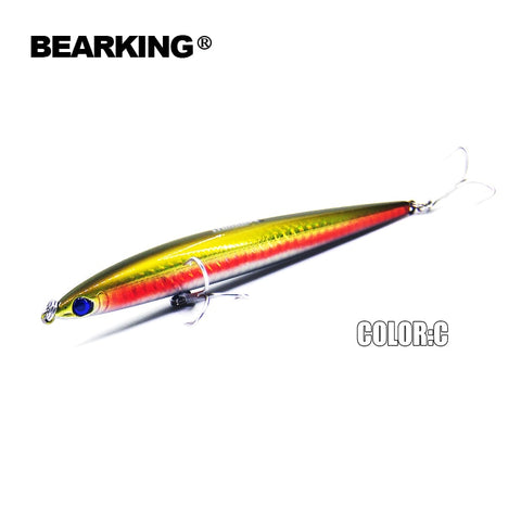 Bearking 1PC pencil 12.5cm 26g Hard Fishing Lure Crank Bait sinking Lake River Fishing Wobblers Carp Fishing Baits hot model