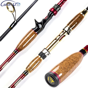 Catch.U 2.1m Spinning Rod Fuji Fishing Rod Spinning Casting Lake Fishing Rods Carbon Fiber Hard Lure Rod M Power