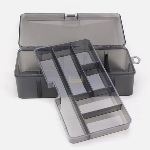 Double Layers Thickened Size Plastic Lure Fishing Box for Fishing Bait Tools Accessories Fishing Tackle Storage Box 21x12x6.5cm