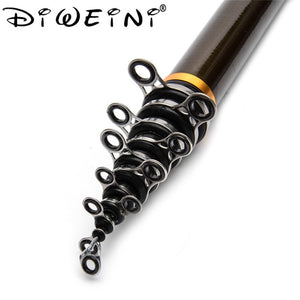 New 2.7m 3.6M 4.5M 5.4M 6.3M Army Green Rock Fishing Rod Stream Hand toughness Carbon Fiber Spinning Telescopic Fishing Rods