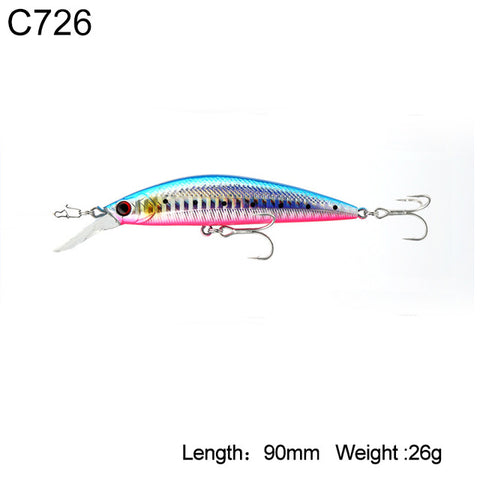 Kingdom Sea Fishing Lures 11g 26g JERKBAIT Hard Lure Sinking and Suspend Wobblers Minnow Depth 0.4-1.2m Bass Pike Bait VMC Hooks