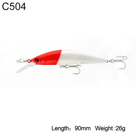 Kingdom Sea Fishing Lures 11g 26g JERKBAIT Hard Lure Sinking and Suspend Wobblers Minnow Depth 0.4-1.2m Bass Pike Bait VMC Hooks