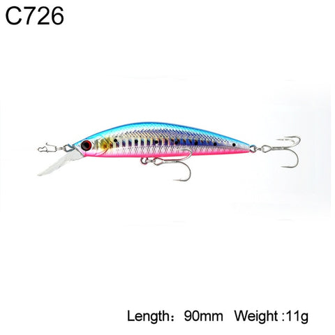 Kingdom Sea Fishing Lures 11g 26g JERKBAIT Hard Lure Sinking and Suspend Wobblers Minnow Depth 0.4-1.2m Bass Pike Bait VMC Hooks