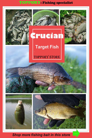 Toppory Herabuna Crucian Recipe 5# Fish Dough Bait Hera Fishing Bait Dough Nozzle Old Ghost Live Bait Grass Carp Beam Additives