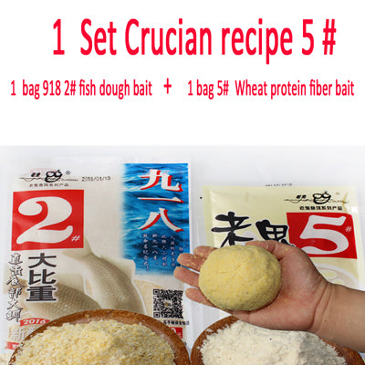 Toppory Herabuna Crucian Recipe 5# Fish Dough Bait Hera Fishing Bait Dough Nozzle Old Ghost Live Bait Grass Carp Beam Additives