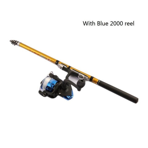 Portable Sea Fishing Rod Pole Carbon Fiber 1.8/2.1/2.4/2.7/3.0m Telescopic Spinning Reel Fish Tackle YS-BUY