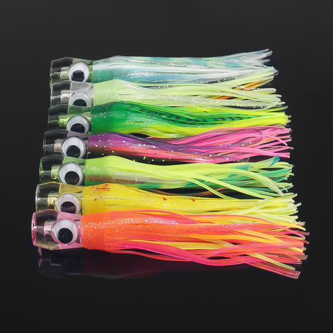 1Pcs Drag Fishing Bait Feather Skirt Sea Fishing Tackle Trolling Squid Skirts Soft Octopus Lures Sea Fishing Tackle