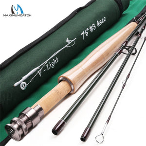 Maximumcatch Small Stream Creek Fly Fishing Rod IM10 SK 30T Carbon Medium Fast Action With Cordura Tube Super Light Fly Rod