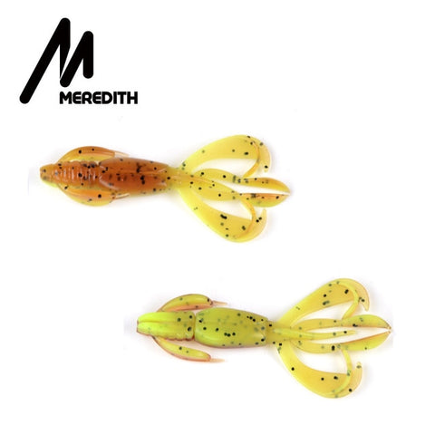 MEREDITH Crazy Flapper 70mm 90mm Fishing Soft Lure Fishing Lures Soft Silicone Baits Shrimp Bass Peche Gear Fishing Tackle